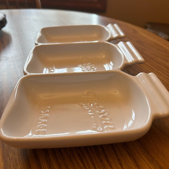 Mason jar - ceramic divided tray - white / measurements in photos - Picture 6 of 9